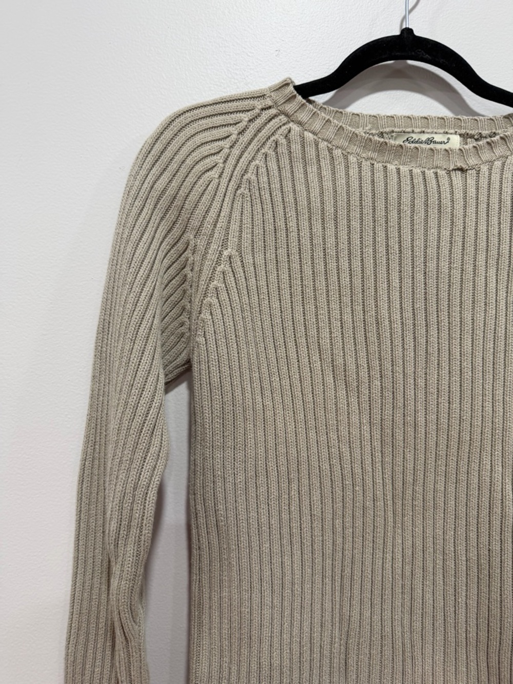 Eddie Bauer Ribbed Knit Sweater Cotton Crewneck Size Medium - Picture 3 of 7